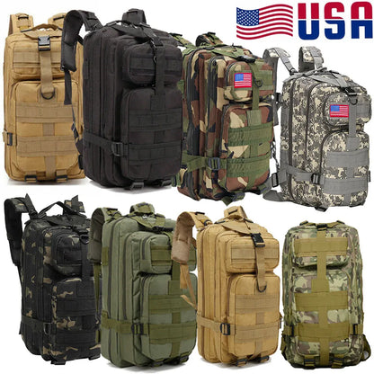 30L Tactical Backpack Assault Backpack Molle 3P Camping Hunting Backpacks Camo 3 Day Rucksack Men Hiking Outdoor Travel Backpack