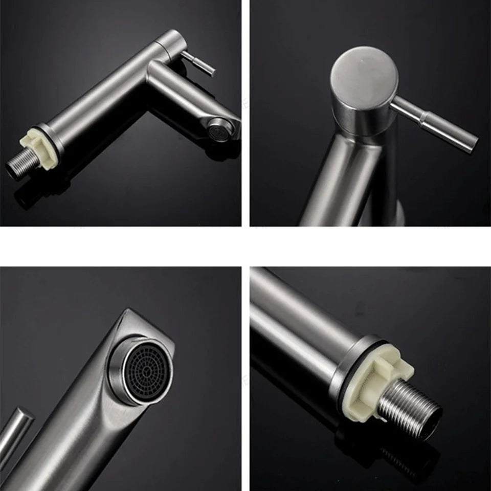 Stainless Steel Single Cold Bathroom Faucet Durable Design - Smarsty