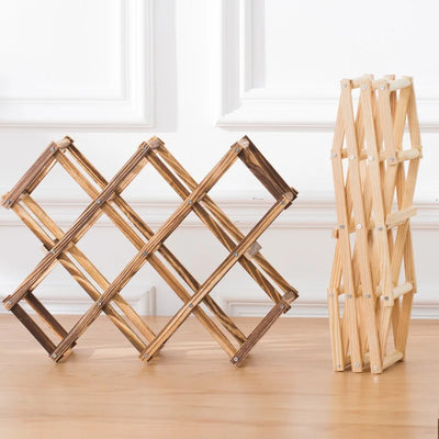 3/10 Bottles Wooden Wine Rack Wine Holders Kitchen Assembled Display Stand Organizer Storage Bar Wine Cabinet Wine Bottle Rack by Smarsty