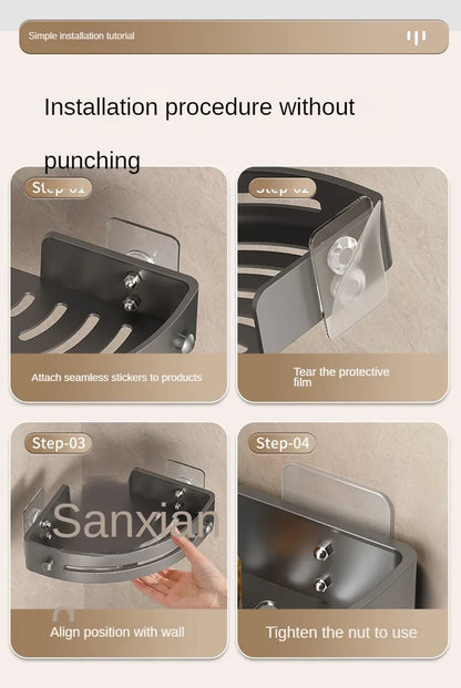 2PCS No Drill Bathroom Shelves for Easy Storage - Smarsty