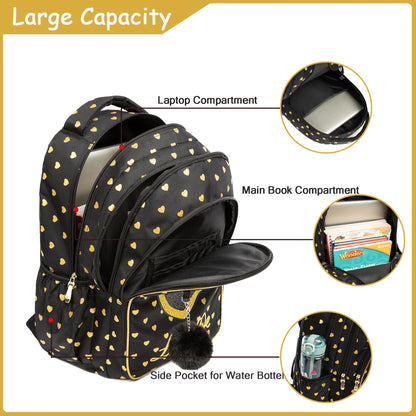 Girls School Backpack With Lunch Bag And Pencil Case - Smarsty