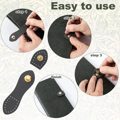 9cm Fashion Leather Bag Buckle Handmade Buttons Wallet Hasp Clasp Buckle Card Pack Buckle for DIY Handbag Accessories - Smarsty