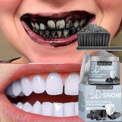 Bamboo Charcoal Teeth Whitening Powder - Natural Whitening and Deep Cleaning for Men and Women, Fresh Breath Daily Use Toothpaste, 1 Piece - Smarsty