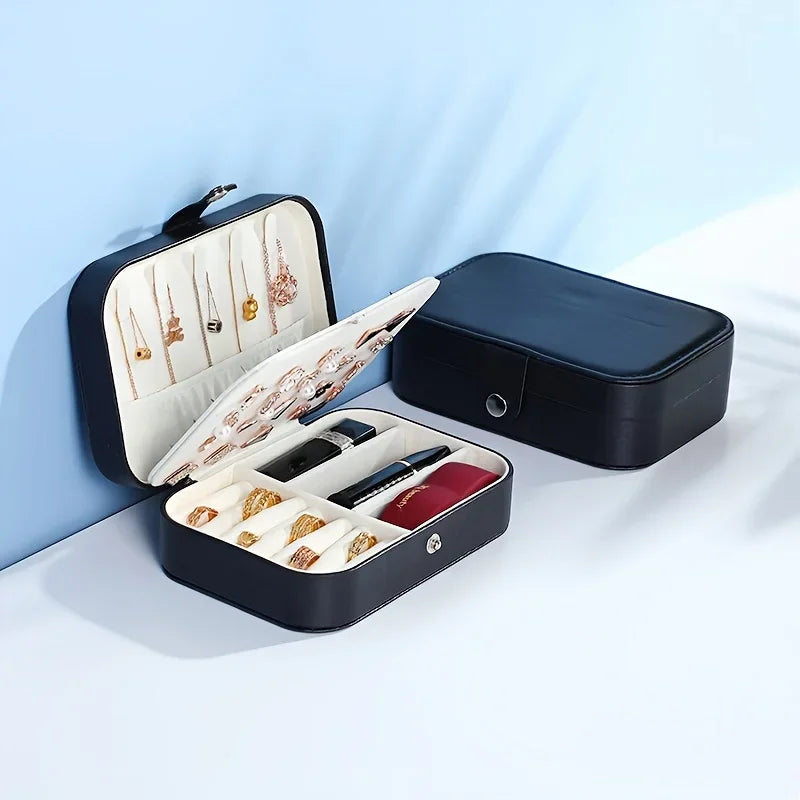 Luxury PU Leather Jewelry Box with Secure Lock - Smarsty