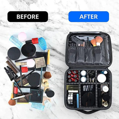 New Makeup Bag for Women Travel Waterproof Necessary Beauty Brush Embroidery Tool Storage Cosmetic Case Professional Makeup Box - Smarsty