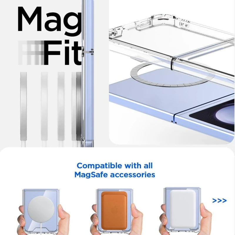 Transparent MagSafe Case With Air Cushion Shockproof Z Flip - Smarsty