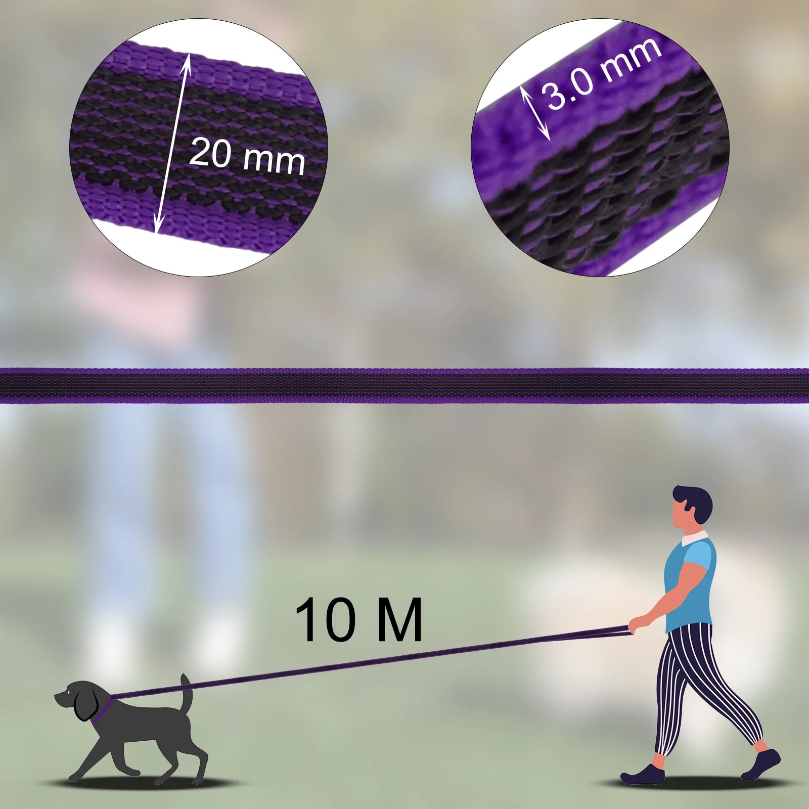 Durable Dual Color Dog Leash for Easy Training - Smarsty
