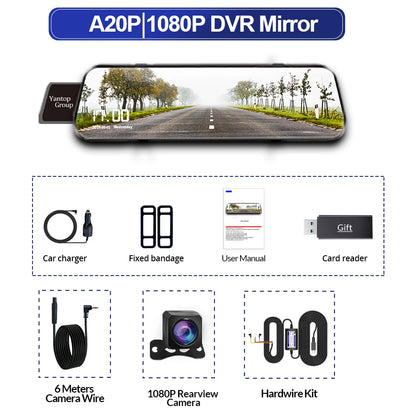 Dual 1080P Car DVR Touch Screen Rearview Night Vision - Smarsty