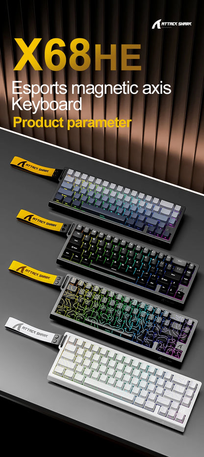 Wired Mechanical Gaming Keyboard With Rapid Trigger 8000Hz
