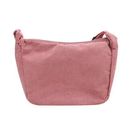 Corduroy Shoulder Bag Minimalist Crossbody For Women - Smarsty