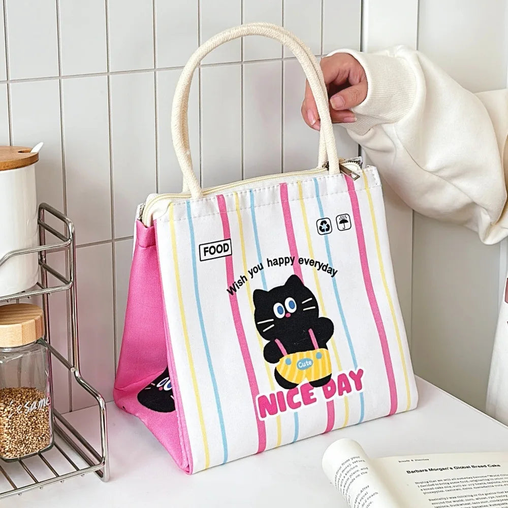 Cute Kitten Insulated Lunch Box Bag With Large Capacity - Smarsty