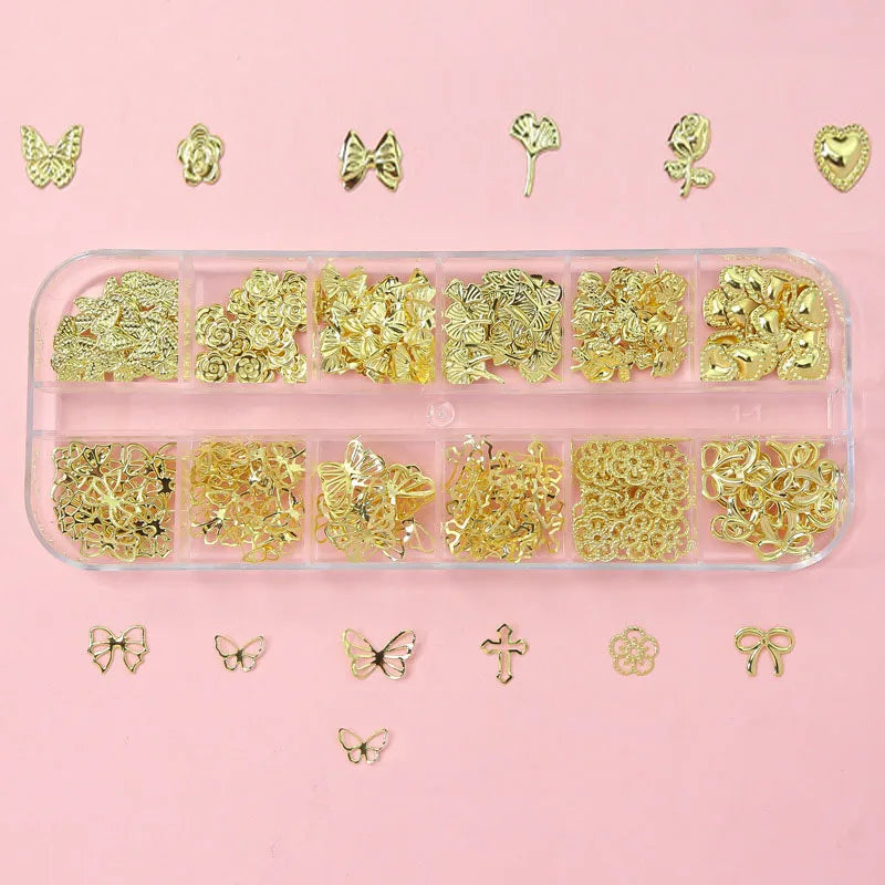 Gold Silver Caviar Bead Nail Charms for Stunning Manicures - Smarsty