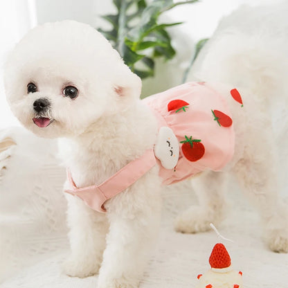 Luxury Strawberry Dog Dress for Spring and Summer - Smarsty