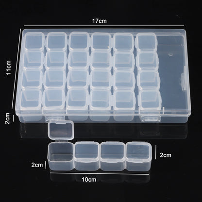 28 Grid Mini Storage Box for Nail Art and Jewelry - Smarsty