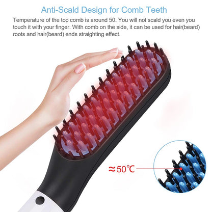 Electric Hot Comb Straightener for Quick Beard Styling - Smarsty