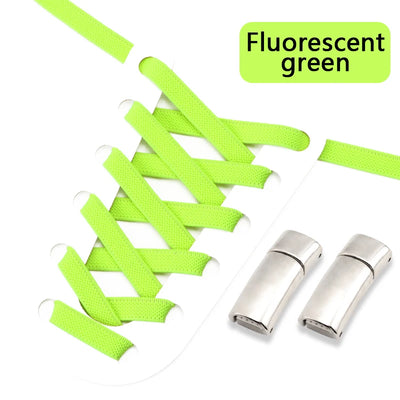 NEW NoTie Shoelaces Magnetic Shoe Laces Clip Flat Elastic Stretch Laces Sneakers Woman Men Children Casual Shoelace for AJ AF1 - Smarsty