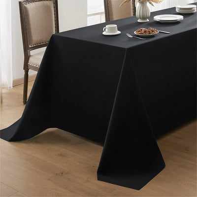 Stain Resistant White Polyester Tablecloth for Weddings - Smarsty