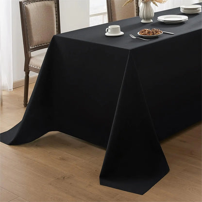 Stain Resistant White Polyester Tablecloth for Weddings - Smarsty