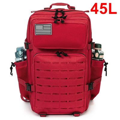 25L/45L Tactical Backpack for Men and Women Outdoor Survival Bug Out Bag Small School Rucksack Hking with Bottle Holder - Smarsty