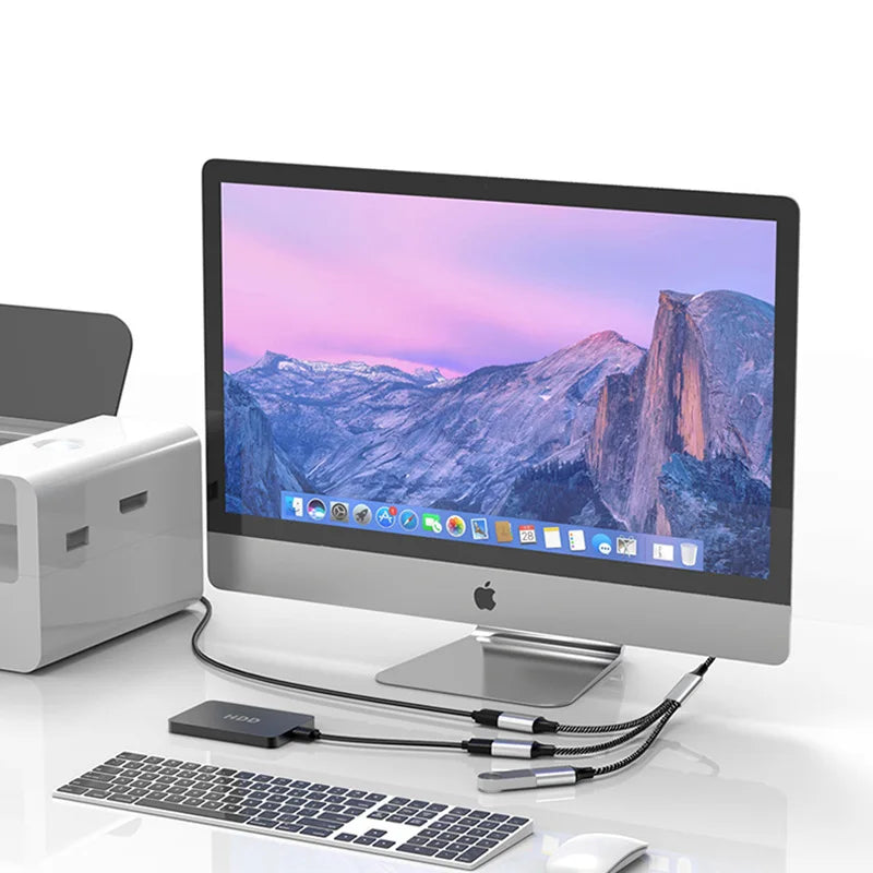 USB Hub With OTG Multi Port Charger Docking Station