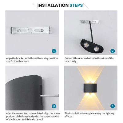 Modern LED Wall Light Waterproof for Home and Garden - Smarsty