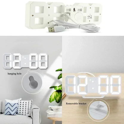 Digital Wall Clock with Alarm for Modern Home Decor - Smarsty