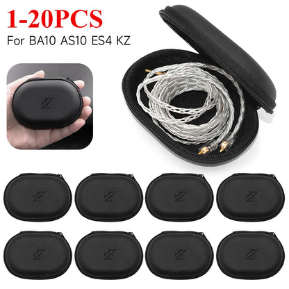 PU Leather Earphones Storage Case with Zipper Closure - Smarsty