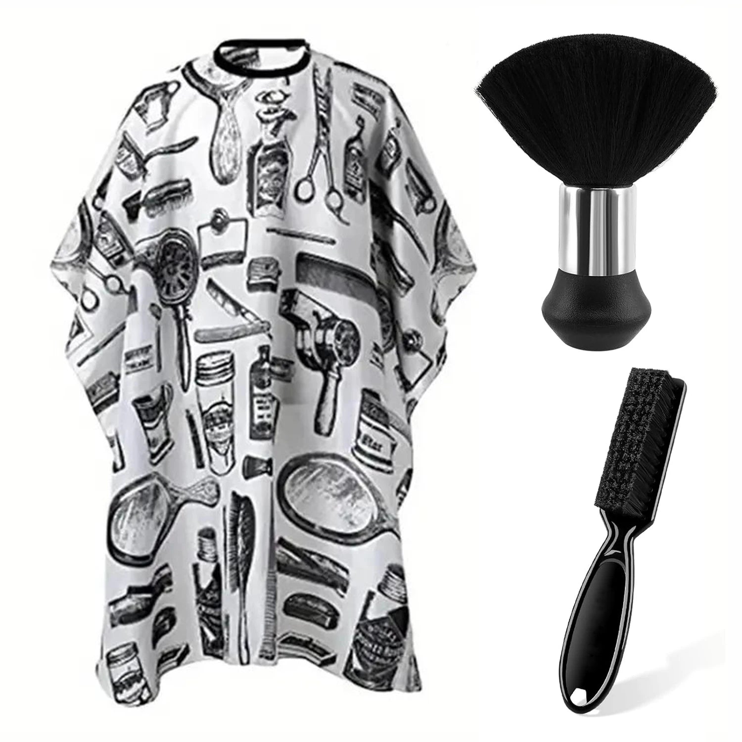 Professional Barber Tools Hair Cutting Set with Cape and Brush - Smarsty