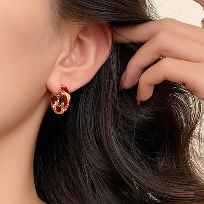 Trendy Gold Plated Small Hoop Earrings for Women - Smarsty