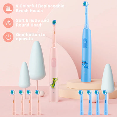 Smart Rotating Timing Electric Toothbrush, Rechargeable Rotary Toothbrush with 4 Heads, 5 Modes Setting Teeth Whitening Oral Car - Smarsty