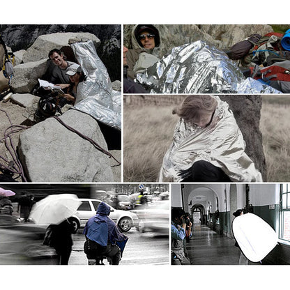 1-10PCS Emergency Blanket Outdoor Survive First Aid Military Rescue Kit Windproof Waterproof Foil Thermal Blanket for Camping by Smarsty