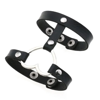Unisex PU Leather Punk Bracelet with Spikes and Skull - Smarsty