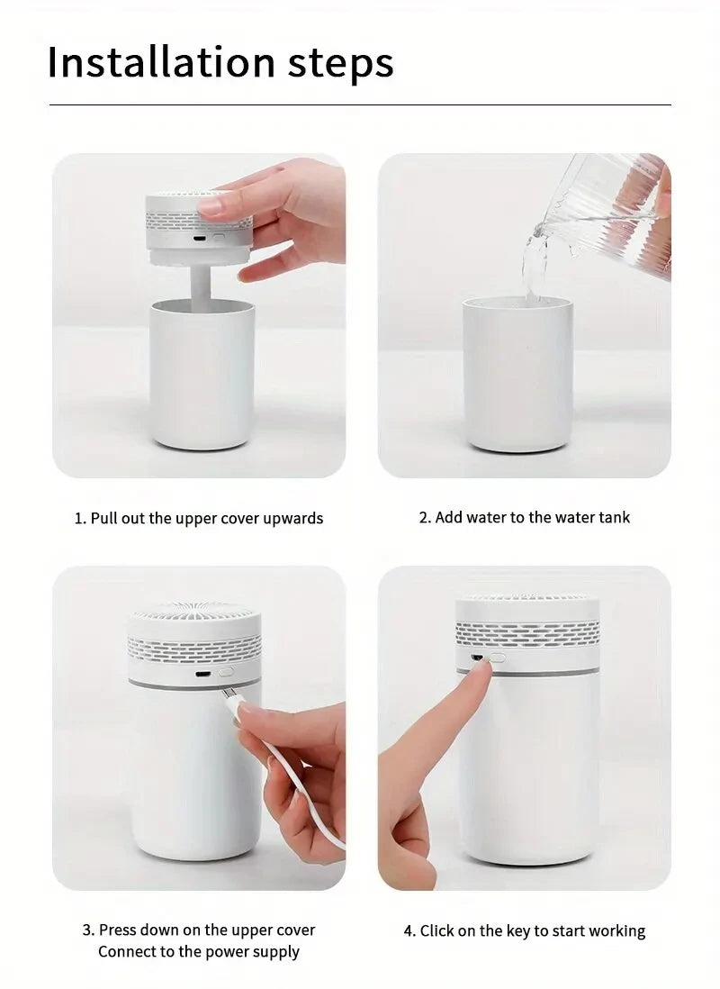 Portable USB Car Air Humidifier with LED Light - Smarsty