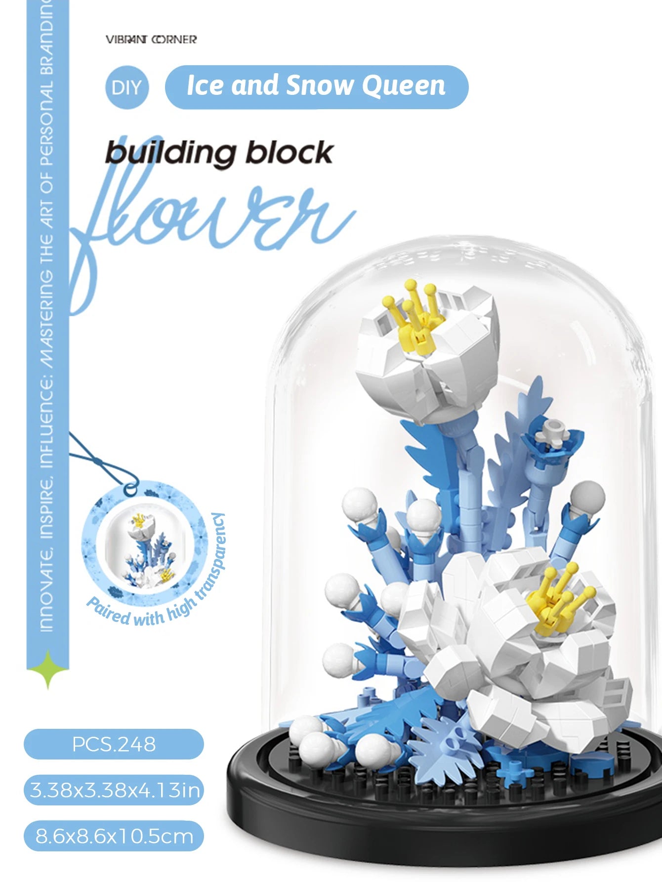 Micro particle building block bouquet handmade gift, children's puzzle toy handmade DIY sunflower desktop decoration ornament