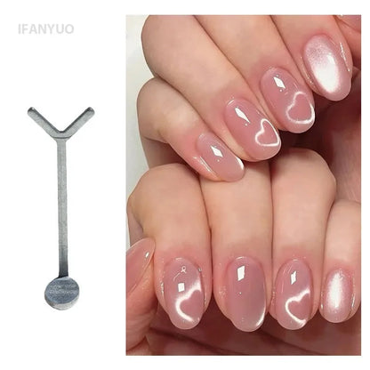 Heart Shaped Cat Eye Nail Magnet Set for DIY Art - Smarsty