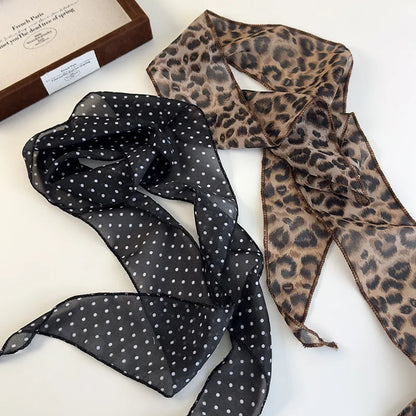 Animal Print Scarf Belt Satin Hair Band for Women - Smarsty