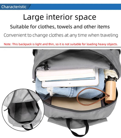 18L Portable Foldable Backpack Folding Mountaineering Bag Ultralight Outdoor Climbing Cycling Travel Knapsack Hiking Daypack by Smarsty