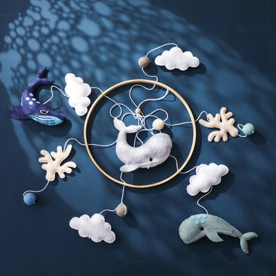 Baby Crib Mobile Bed Bell Rattle Toys Wooden Crochet Stars Pendant Bed Bell Toys Newborn Comfort Crib Bracket Hanging Toys Gifts by Smarsty
