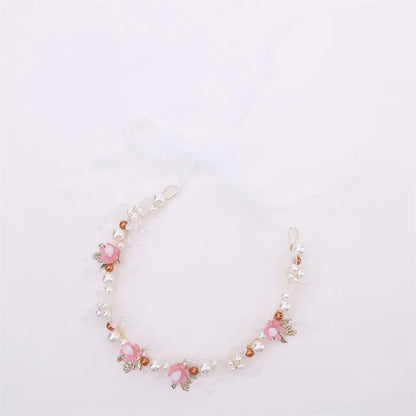 Bohemian Pearl Flower Headband For Girls Wedding Bridal - Smarsty