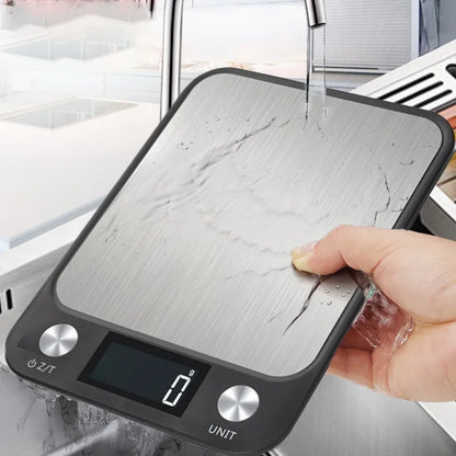 Digital Kitchen Scale 15Kg Stainless Steel Design - Smarsty