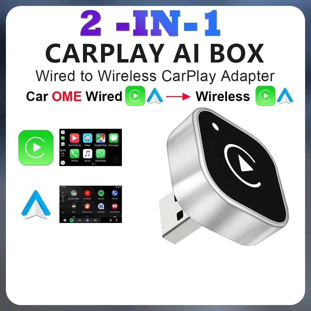 Wireless CarPlay Android Auto Adapter For OEM Car Stereo - Smarsty