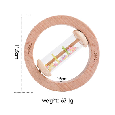 Montessori Baby Rain Stick Rainbow Hourglass Rain Music Rattle Baby Educational Toy Colorful Montessori Sensory Toys for Kids - Smarsty