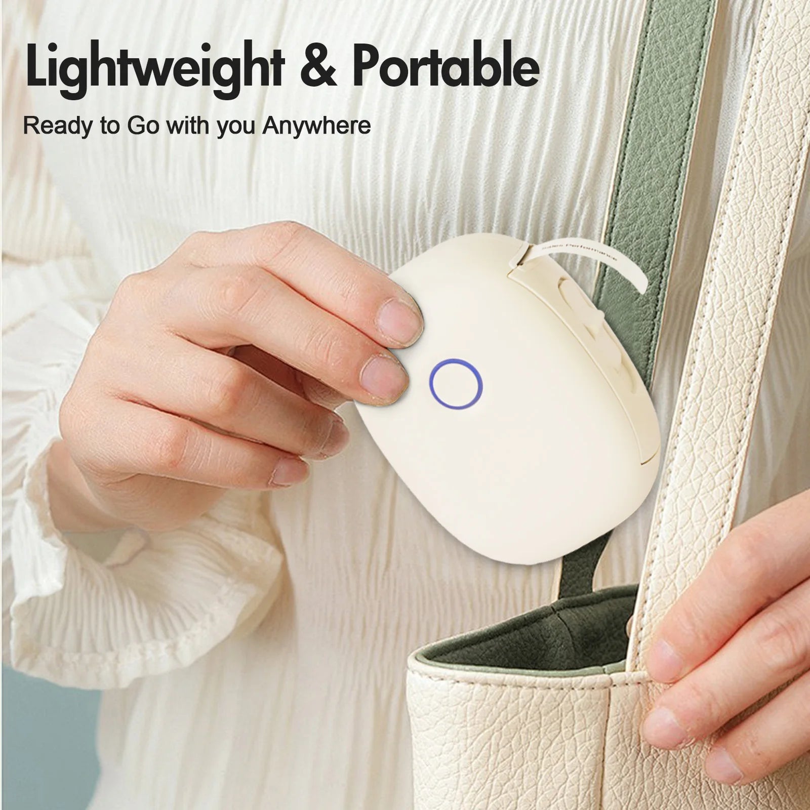 Mini Portable Wireless Inkless Thermal Printer Bluetooth Pocket Label Maker Home Study with 1roll Stickable Label Paper