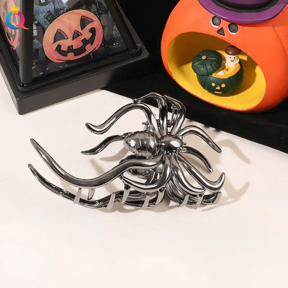 Gothic Spider Pearl Metal Hair Claw Clip Strong Hold - Smarsty