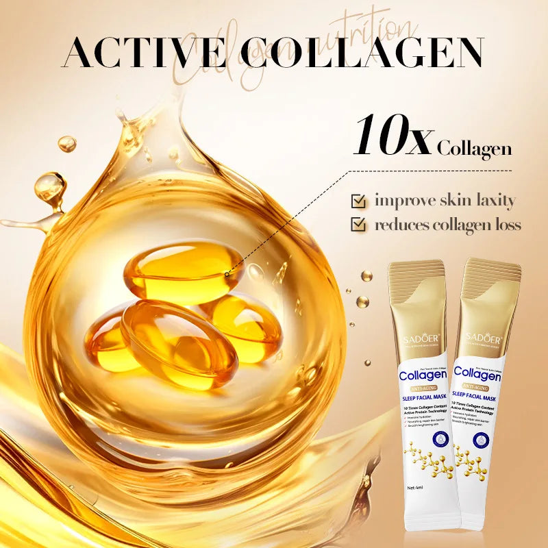 SADOER 30pcs Collagen Sleeping Facial Masks for Hydration and Brightening - Smarsty