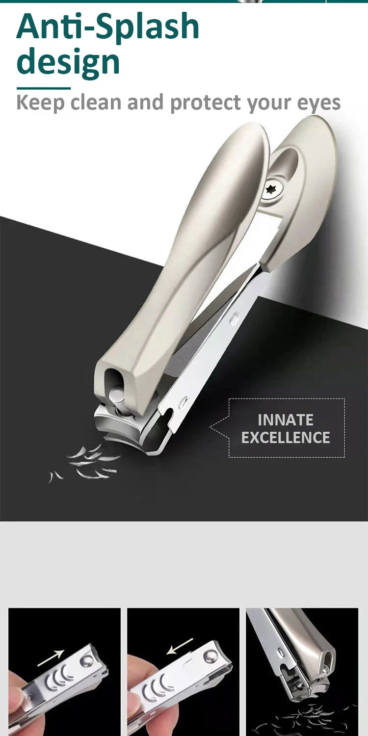 Stainless Steel Nail Clippers with Anti Splash Design - Smarsty