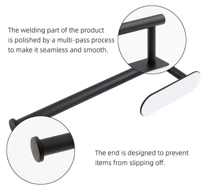 Adhesive Stainless Steel Paper Towel Holder for Easy Storage - Smarsty