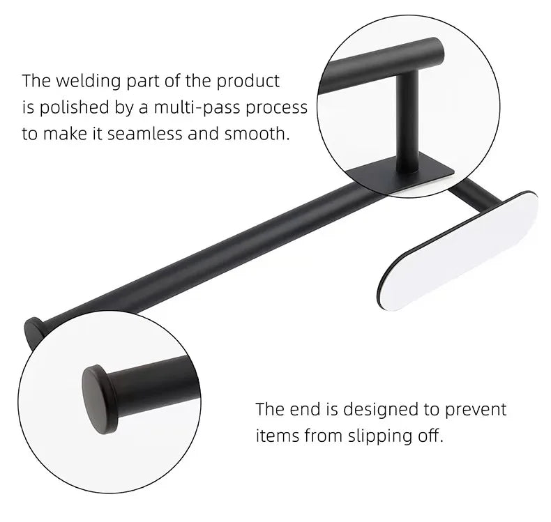 Adhesive Stainless Steel Paper Towel Holder for Easy Storage - Smarsty