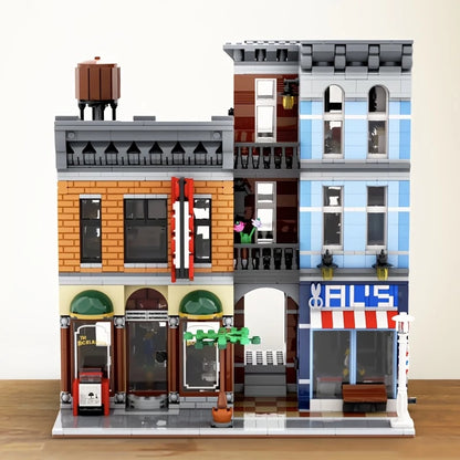 Creative IDEAS famous street view Bank Grand  hall MOC Set compatible 10224 building blocks with figuer Toys gifis Christmas