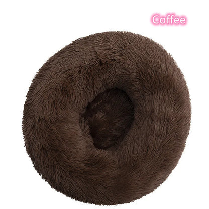 Super Soft Cat Bed Plush Donut Design for Comfort - Smarsty